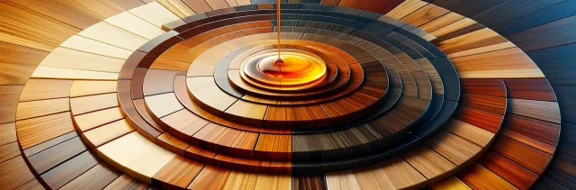 Comparison of different finishes on wood